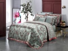 Sarev Knıdos Ipek Saten Nevresim Takımı Çift Kişilik , .Gri