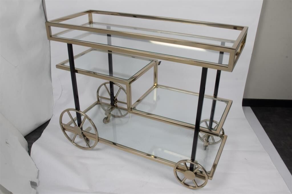 Mikasa Moor Gold Siyah Servis Masası 101x41x80cm