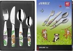 Zwilling Jungle Çocuk Çatal Kaşık Bıçak Seti | 18/10 Paslanmaz Çelik | 4-Parça