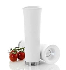Adhoc Mılano Beyaz Elektrikli Tuz Ve Biber Değirmeni 20Cm Ø5Cm,Led Işıklı