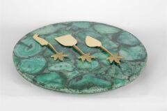 Mikasa Moor Yeşil Mermer Gold Peynir Sunum Seti 36cm