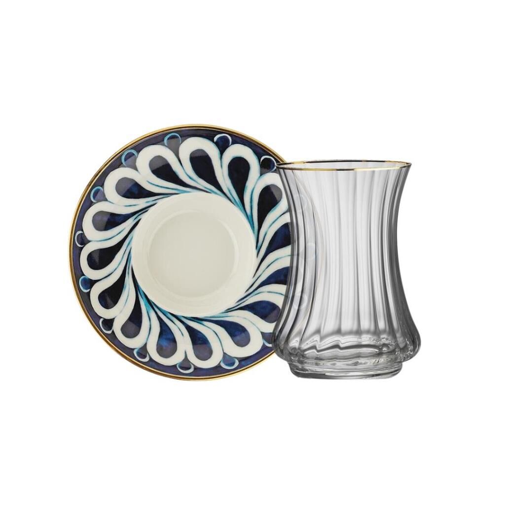 Sandro Moreno 1898 İznik Optik 12 Parça 6 Kişilik Çay Seti 150 ml