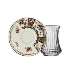 Sandro Moreno 1453 Antik Rose Optik 12 Parça 6 Kişilik Çay Seti 110 ml