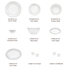 Porcel Allegro 54 Parça Yemek Takımı