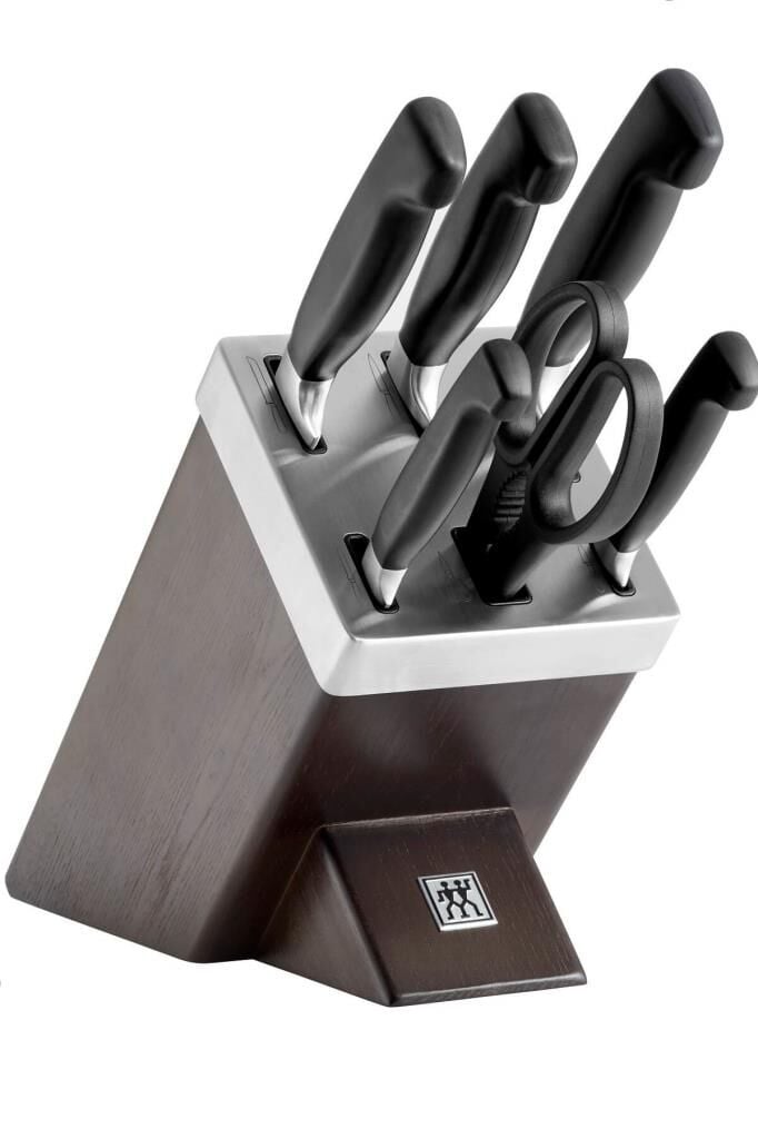 Zwilling **** Four Star Blok Bıçak Seti Kendinden Bilemeli | Özel Formül Çelik | 7-Parça