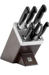 Zwilling **** Four Star Blok Bıçak Seti Kendinden Bilemeli | Özel Formül Çelik | 7-Parça
