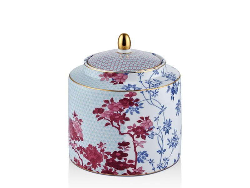 Tea Delight Regency Damask Orta Boy Kavanoz- Mavi