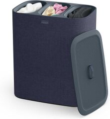 Joseph Joseph Tota 90 L Trio 3 Bölmeli Çamaşır Ayırma Sepeti Siyah