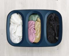 Joseph Joseph Tota 90 L Trio 3 Bölmeli Çamaşır Ayırma Sepeti Siyah