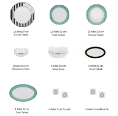 Porcel Camellıa 54 Parça Yemek Takımı