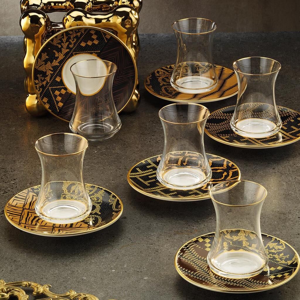 Sandro Moreno 1453 Antik Kariye 12 Parça 6 Kişilik Çay Seti 110 ml