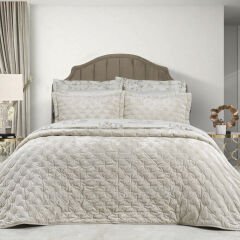 Sarev Metis Bej Yatak Örtüsü Seti