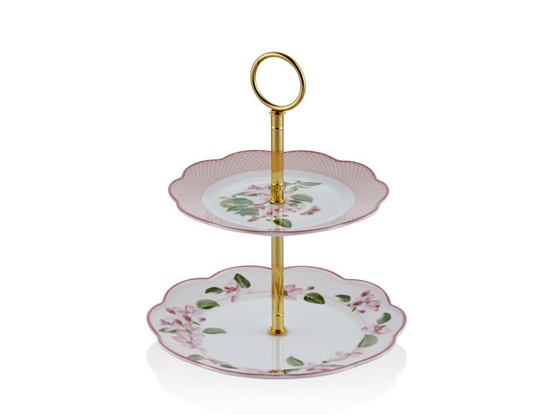 Tea Delight Horticool Pink 2 Katlı Kurabiyelik