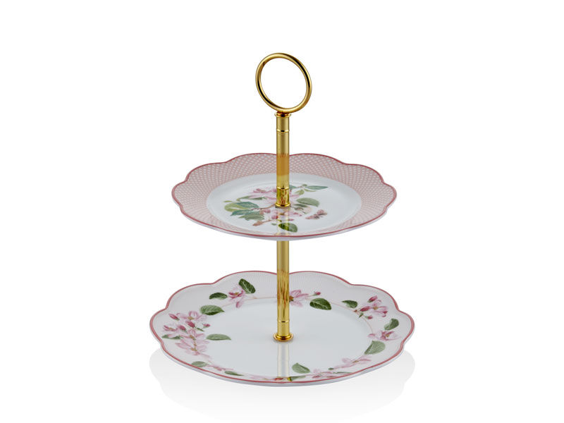 Tea Delight Horticool Pink 2 Katlı Kurabiyelik