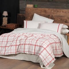 Sarev Bramo Çift Kişilik %100 Pamuk Flanel (Pazen) Nevresim Takımı-Bej