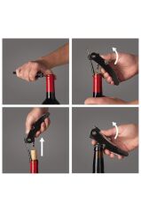 Vacu Vin Tek Çekim Tirbuşon Siyah Kutulu