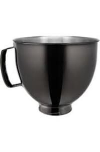 Kitchenaid 4,8 L Stand Mikser Için Paslanmaz Çelik Kase Parlak Siyah 5Ksm5Ssbrb