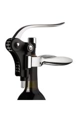 Vacu Vin Kaldıraçlı Tirbuşon Yatay, Paslanmaz Çelik, Siyah, Kutulu