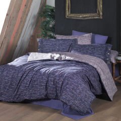 Sarev Glamis Çift Kişilik %100 Pamuk Flanel (Pazen) Nevresim Takımı-Lila