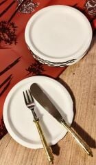 Koleksiyon Eseri İstanbul Platin 6Lı Ekmek Tabağı (14Cm)