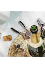 Vacu Vin Şampanya Şişe Açacağı, Gümüş, Kutulu
