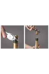 Vacu Vin Şampanya Şişe Açacağı, Gümüş, Kutulu