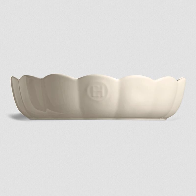 Emile Henry Madeleine Fırın Kabı Yuvarlak 27 cm Ekru / Clay