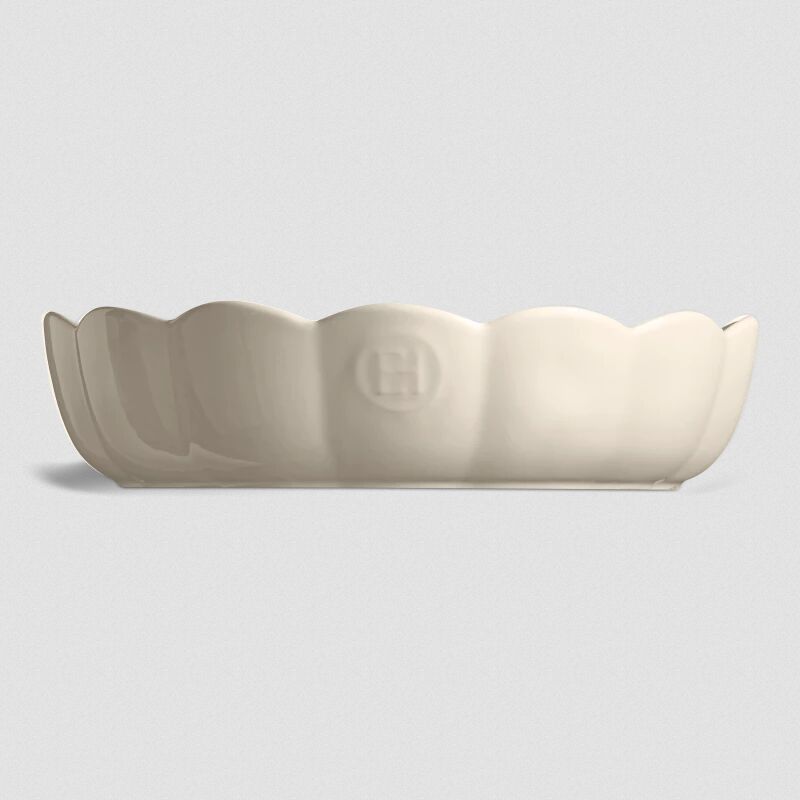 Emile Henry Madeleine Fırın Kabı Yuvarlak 27 cm Ekru / Clay