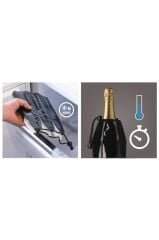 Vacu Vin Aktif Soğutucu Şampanya Siyah