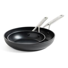 KitchenAid Güçlendirilmiş Dövme Alüminyum Kızartma Tavası Seti 20 cm + 28 cm