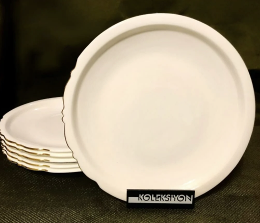 Koleksiyon Eseri İstanbul Gold 6Lı Tatlı Tabağı (22cm)