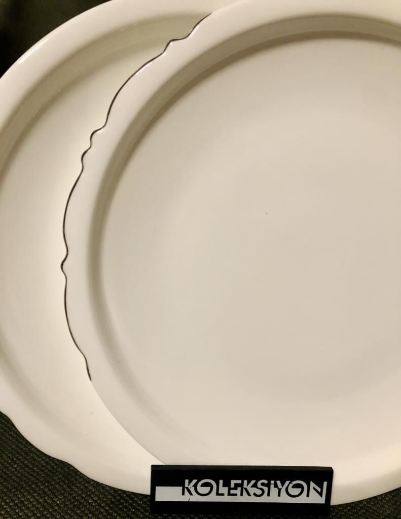 Koleksiyon Eseri İstanbul Platin 6Lı Tatlı Tabağı (22Cm)