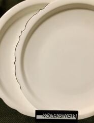 Koleksiyon Eseri İstanbul Platin 6Lı Tatlı Tabağı (22Cm)