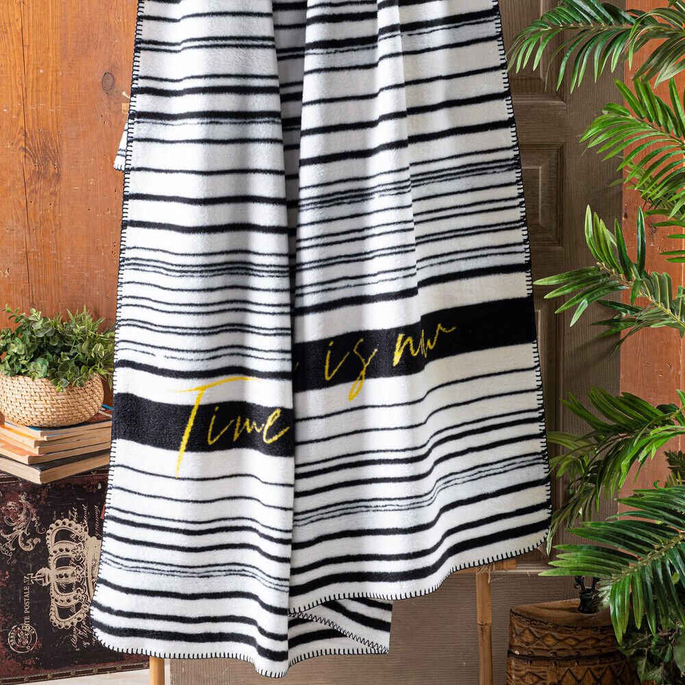 Sarev Otıs Battaniye Çift Kişilik Siyah