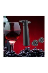 Vacu Vin Şarap Tıpa Seti 6'Li Gri