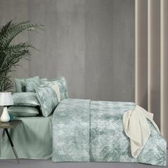 Sarev Dnipro Saten Nevresim Takımı Çift Kişilik Yeşil