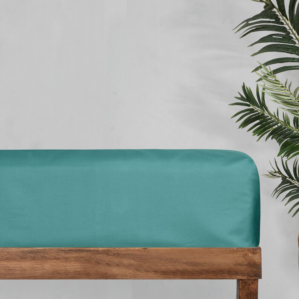 Sarev Monochrome %100 Pamuk Saten Düz Çarşaf Tek Kişilik-Ocean