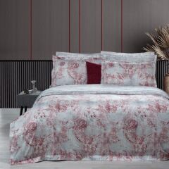 Sarev Rostov Saten Nevresim Takımı Çift Kişilik Gri