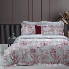 Sarev Rostov Saten Nevresim Takımı Çift Kişilik Gri