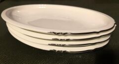 Koleksiyon Eser-İ İstanbul Platin Küçük 4Lü Oval Tabak (23Cm)