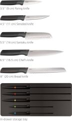 Joseph Joseph Elevate Store 5 Parça Renkli Bıçak Seti(10545)