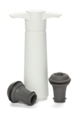 Vacu Vin Şarap Vakum Seti - 1 Pompa 2 Tıpa / Beyaz