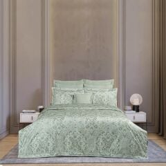 Sarev Himalia Saten Çift Kişilik Nevresim Takımı Yeşil