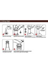 Vacu Vin Şarap Vakum Seti / Siyah (1 Pompa + 2 Tıpa)