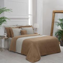 Sarev Kronos Cupro Çift Kişilik Nevresim Takımı Camel