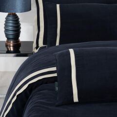 Sarev Kımera Cupro Vegan İpek Çift Kişilik Nevresim Takımı Lacivert