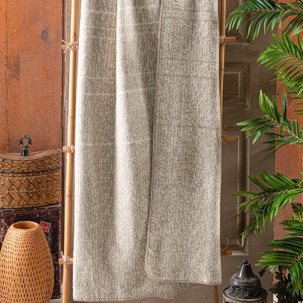 Sarev Laurel Tek Kişilik Bej Battaniye