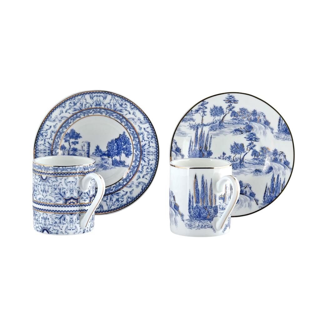 Lucky Art Florance Bone 2Li Kahve Fincani Seti