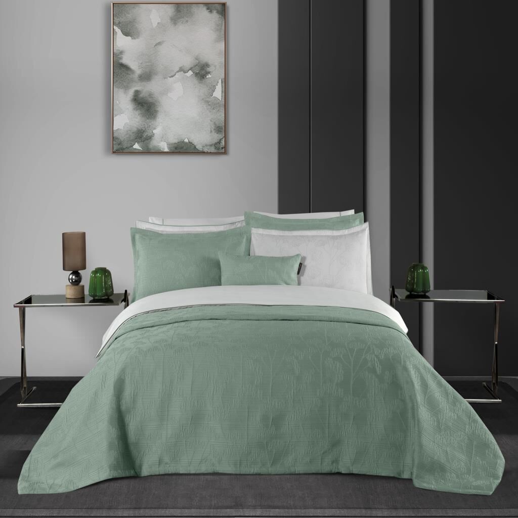 Sarev Fabrizia Yatak Örtüsü ve Nevresim Takımı Çift Kişilik, Yeşil