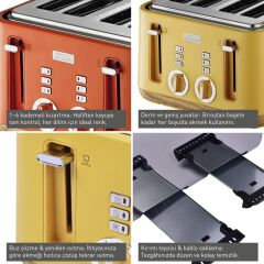 Berghoff Gem Natural Sarı 4 Dilim Ekmek Kızartma Makinesi